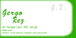 gergo rez business card