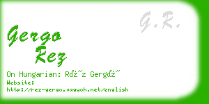 gergo rez business card